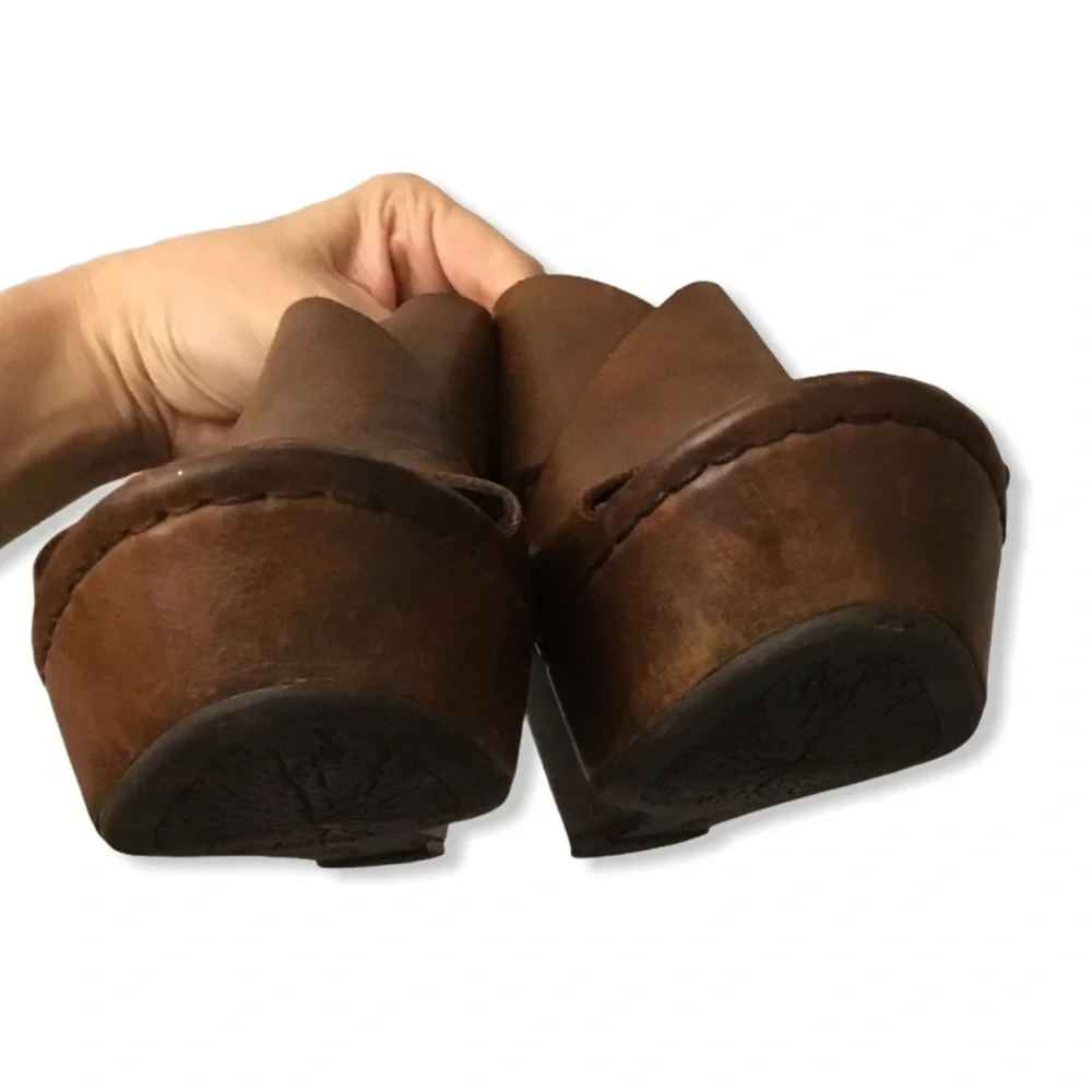 Born Platform Wedge Sandals Leather Upper Size 9 - Picture 7 of 13